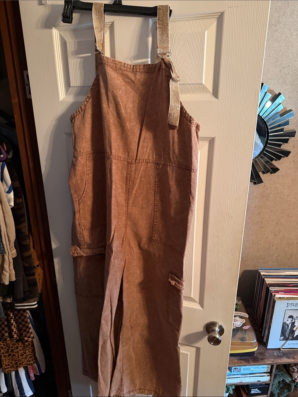 Casual Brown Utility Jumpsuit